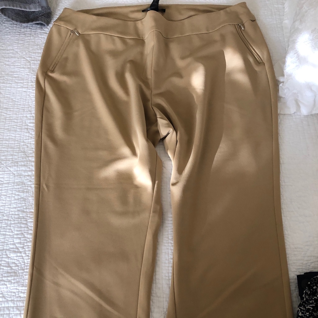 Ashley Stewart Brand New Cream Dress Slacks